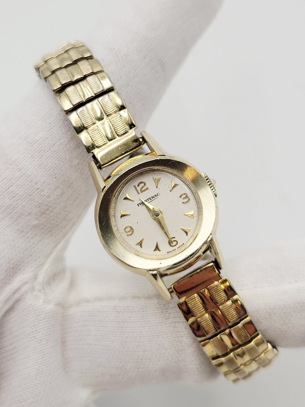 FRONTENAC SWISS MADE WATCH Running Aluminum Case Vintage Windup!